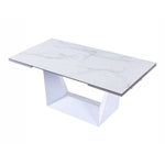 Baldwin - Modern White Ceramic Extendable Dining Table by VIG Furniture - View 11