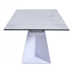 Baldwin - Modern White Ceramic Extendable Dining Table by VIG Furniture - View 10