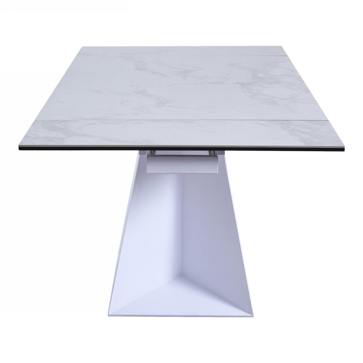 Baldwin - Modern White Ceramic Extendable Dining Table by VIG Furniture - View 10