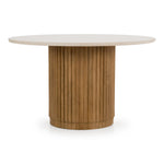 Bambi - Modern Botticino Marble + Mango Round Dining Table by VIG Furniture - View 1