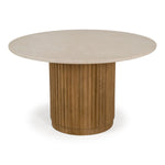 Bambi - Modern Botticino Marble + Mango Round Dining Table by VIG Furniture - View 4