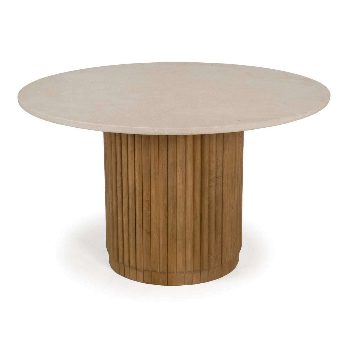 Bambi - Modern Botticino Marble + Mango Round Dining Table by VIG Furniture - View 4