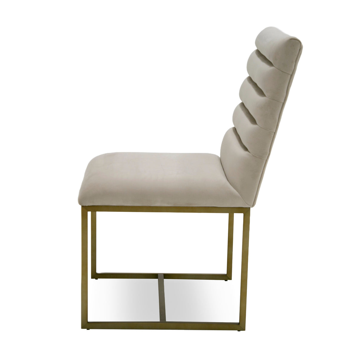 Barker - Modern Beige & Brush Gold Dining Chair (Set of 2) by VIG Furniture - View 2