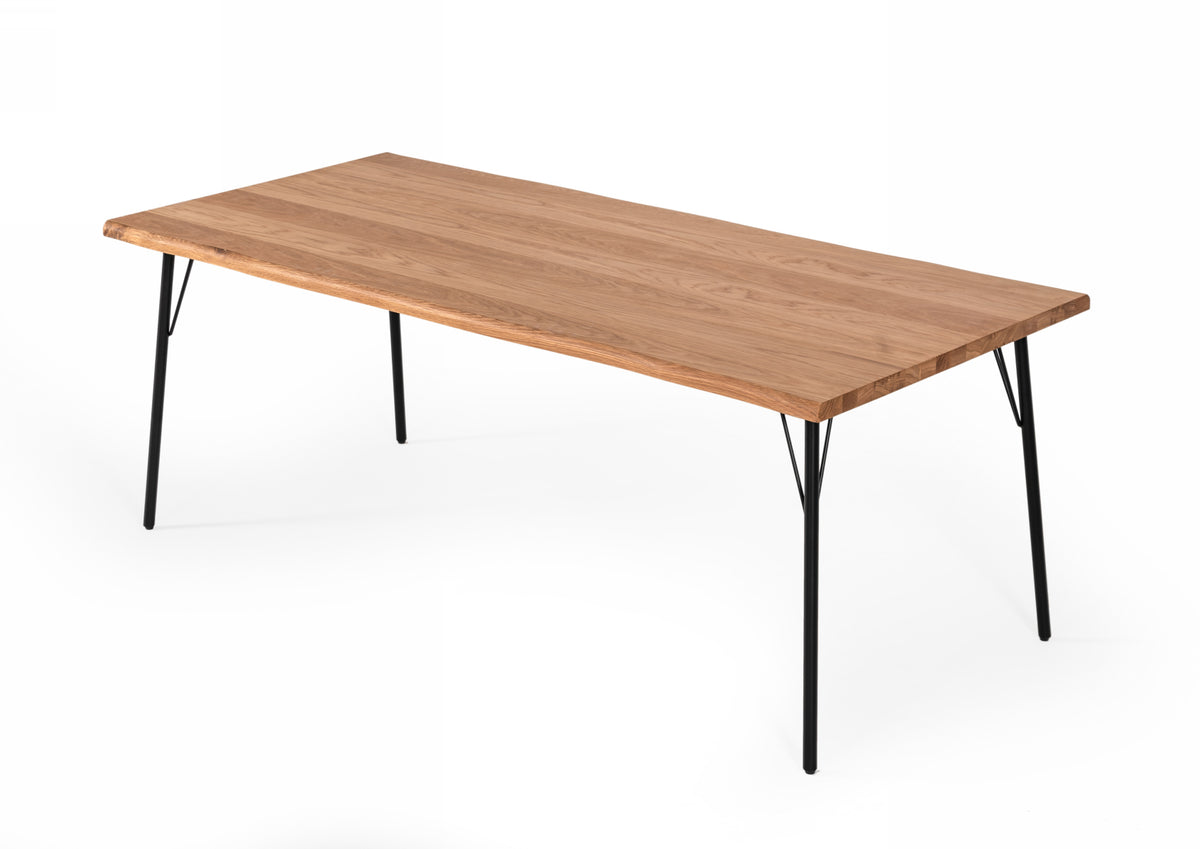 Barnum - Industrial Oak and Black Iron Live Edge Dining Table by VIG Furniture - View 4