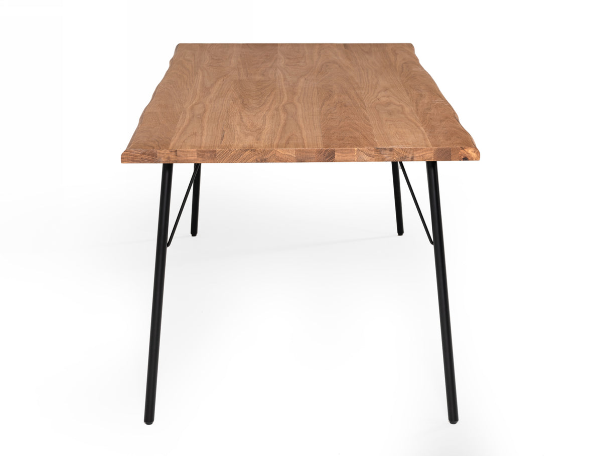 Barnum - Industrial Oak and Black Iron Live Edge Dining Table by VIG Furniture - View 5