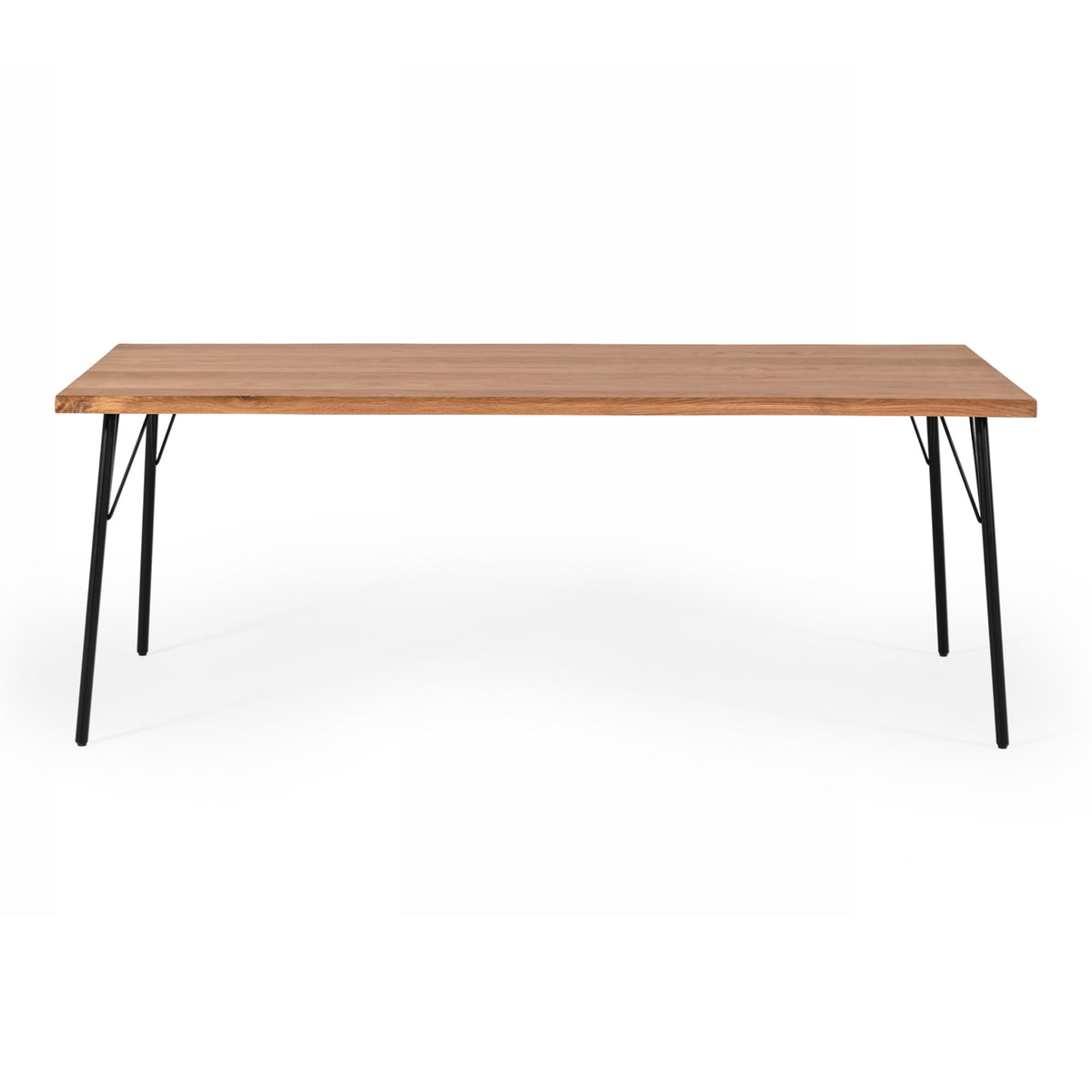 Barnum - Industrial Oak and Black Iron Live Edge Dining Table by VIG Furniture - View 1