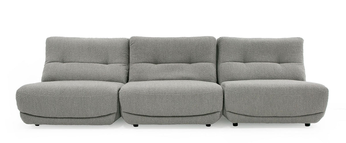 Basil - Modern Grey Fabric Large Sofa With 3 Electric Recliners by VIG Furniture - View 1