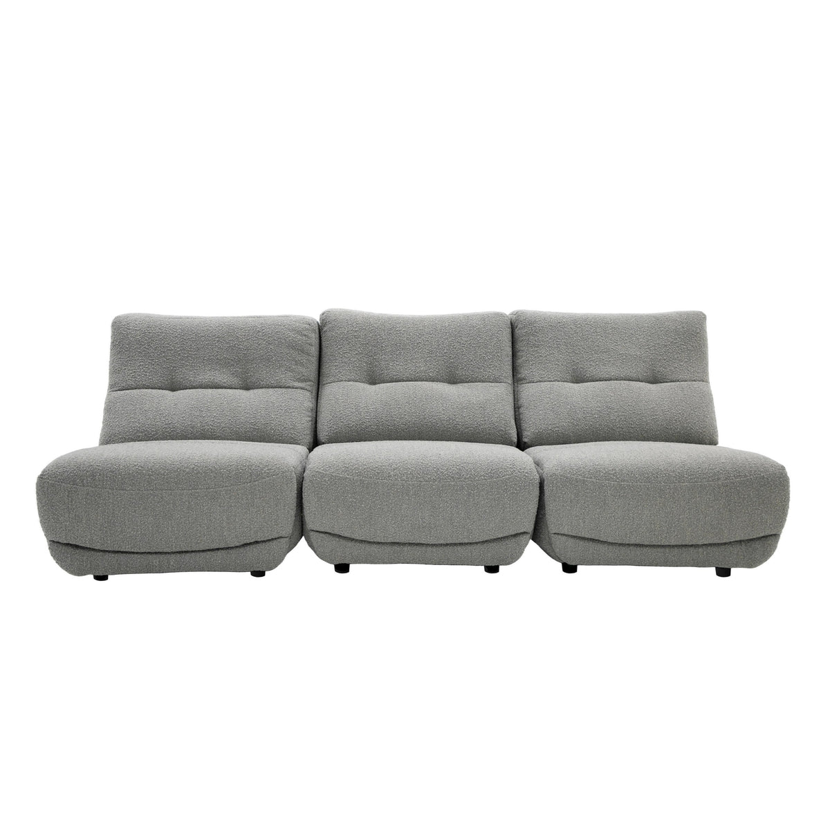 Basil - Modern Grey Fabric Small Sofa With 3 Electric Recliners by VIG Furniture - View 1