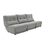 Basil - Modern Grey Fabric Small Sofa With 3 Electric Recliners by VIG Furniture - View 3