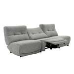 Basil - Modern Grey Fabric Small Sofa With 3 Electric Recliners by VIG Furniture - View 4