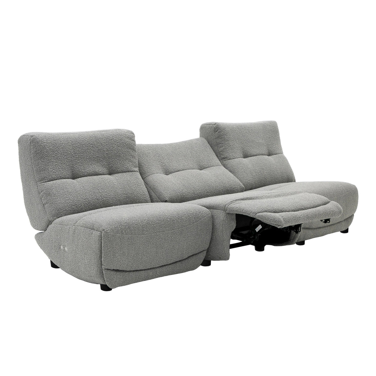 Basil - Modern Grey Fabric Small Sofa With 3 Electric Recliners by VIG Furniture - View 4