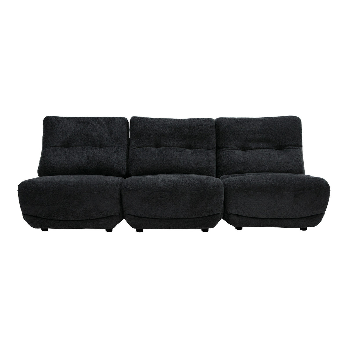 Basil - Modern Black Fabric Large Sofa With 3 Electric Recliners by VIG Furniture - View 1