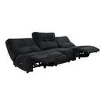 Basil - Modern Black Fabric Large Sofa With 3 Electric Recliners by VIG Furniture - View 2