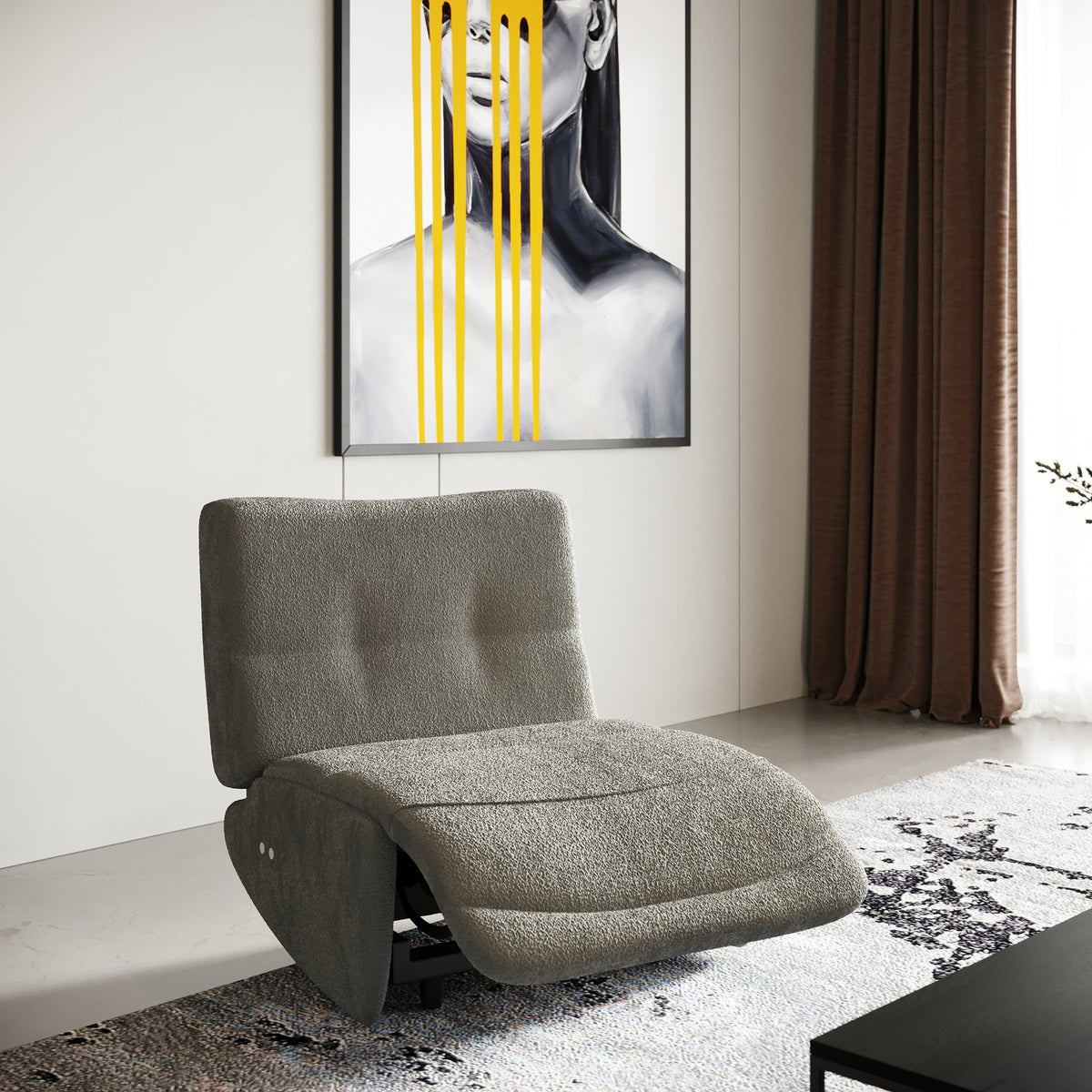 Basil - Modern Grey Fabric Small Sofa With 3 Electric Recliners by VIG Furniture - View 2