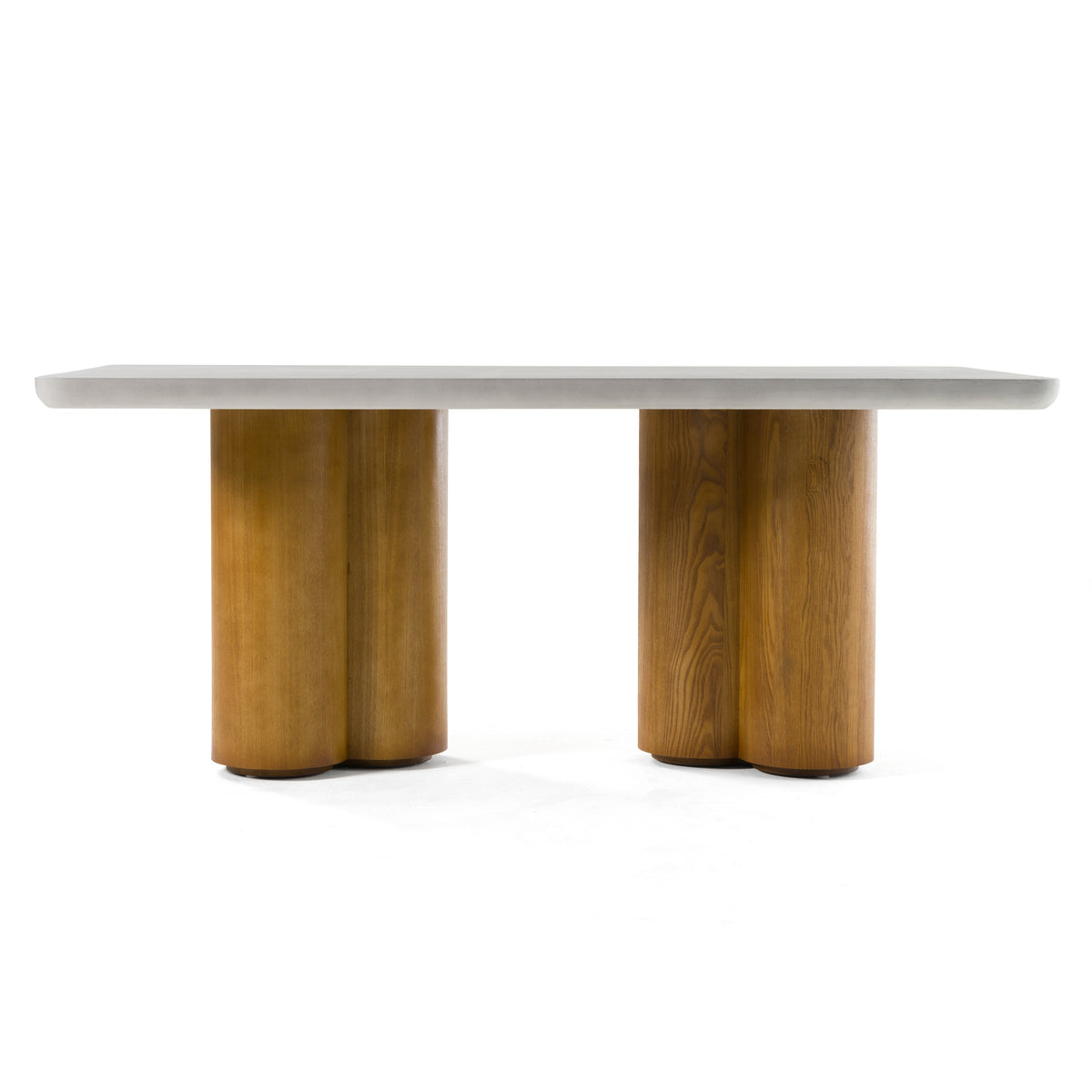 Bateman - Modern Faux Concrete + Walnut Dining Table by VIG Furniture - View 1