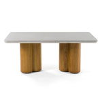 Bateman - Modern Faux Concrete + Walnut Dining Table by VIG Furniture - View 2