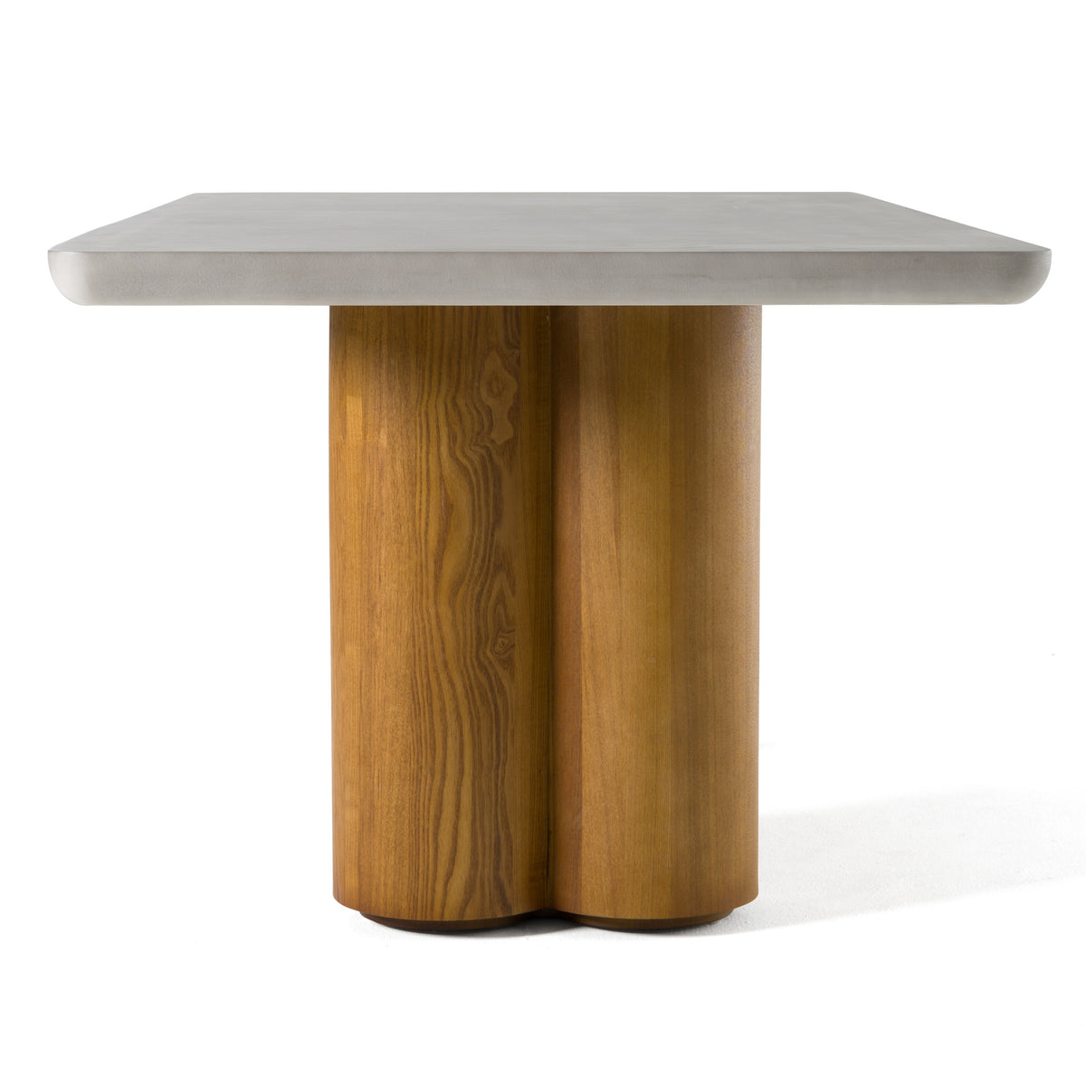 Bateman - Modern Faux Concrete + Walnut Dining Table by VIG Furniture - View 3