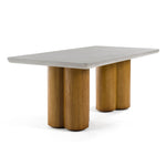 Bateman - Modern Faux Concrete + Walnut Dining Table by VIG Furniture - View 4