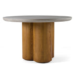 Bateman - Modern Faux Concrete + Walnut Round Dining Table by VIG Furniture - View 1