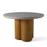 Bateman - Modern Faux Concrete + Walnut Round Dining Table by VIG Furniture - View 3