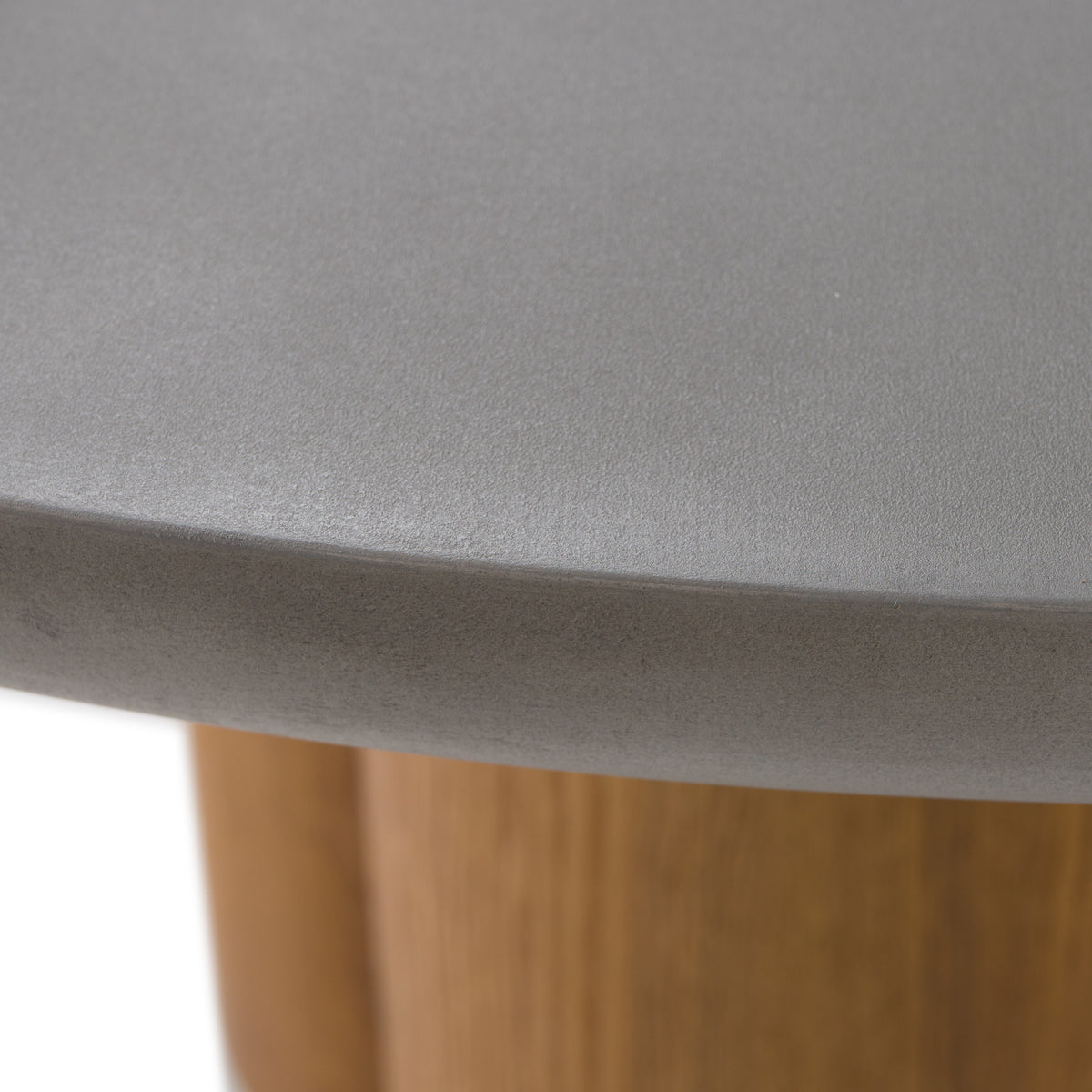 Bateman - Modern Faux Concrete + Walnut Round Dining Table by VIG Furniture - View 5
