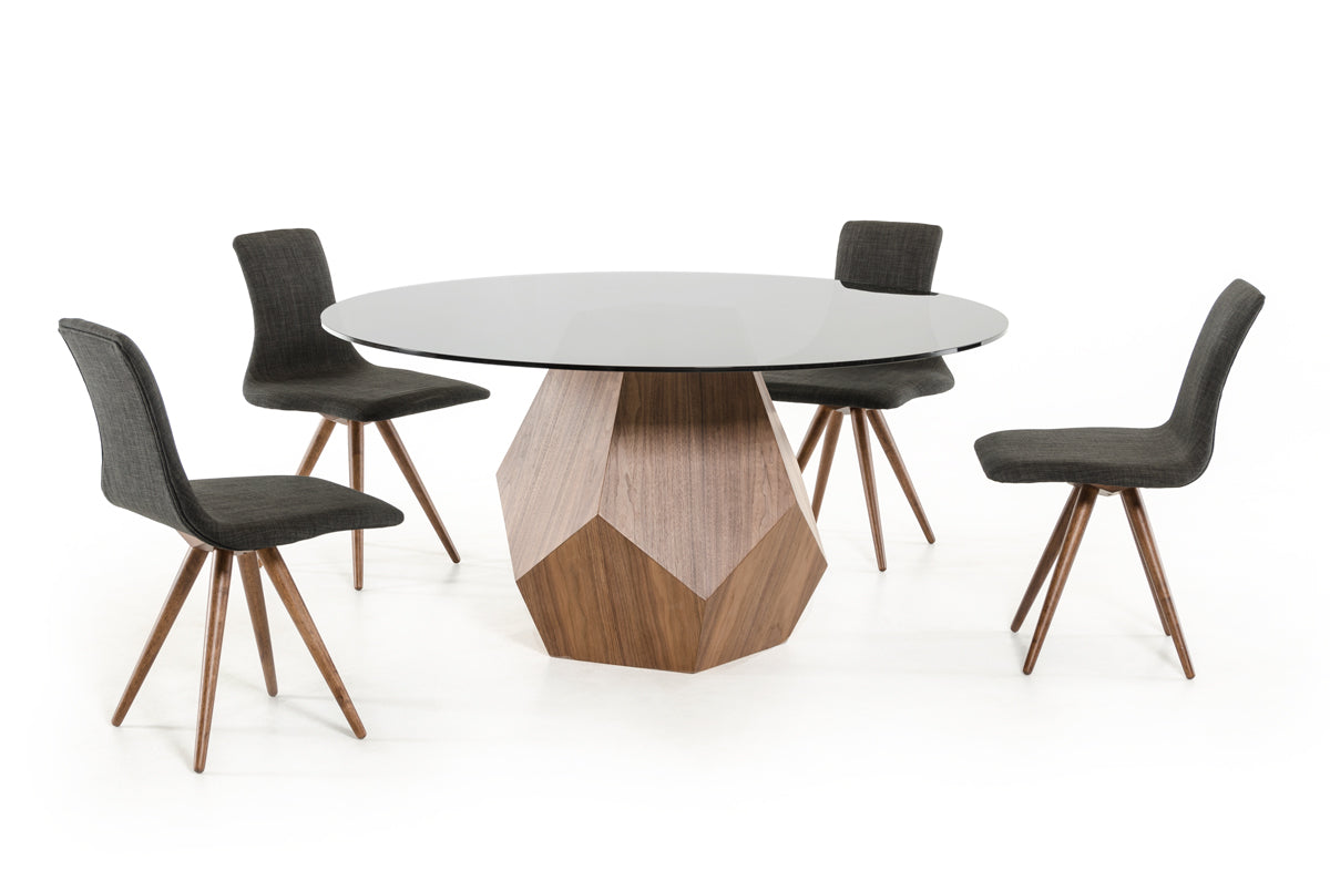 Rackham Mid-Century Walnut Round Dining Table by VIG Furniture - View 5