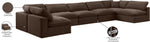 Comfy - 7 Piece Velvet Modular Armless Sectional