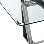 Kai Anastasia - Rectangular Glass Dining Table Set - Matte Black Base