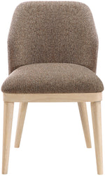 Valeo - Linen Textured Fabric Upholstered Dining Chair (Set of 2) - Painted Natural Base