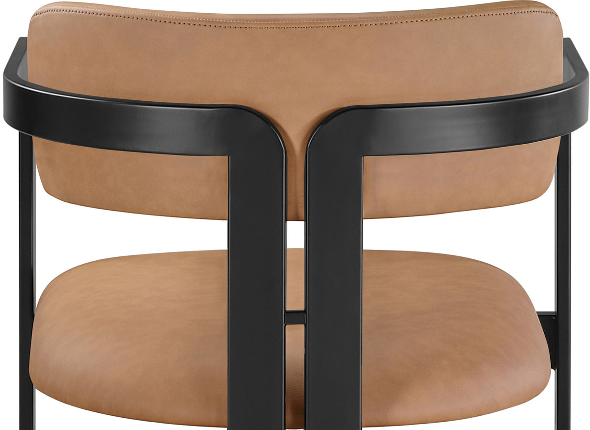 Aurum - Vegan Leather Upholstered Counter Stool With Graphite Black Base