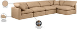 Indulge - Faux Leather 5 Piece Modular Sectional - Tan