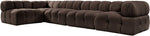 Orin - Velvet 5 Piece Modular Sectional