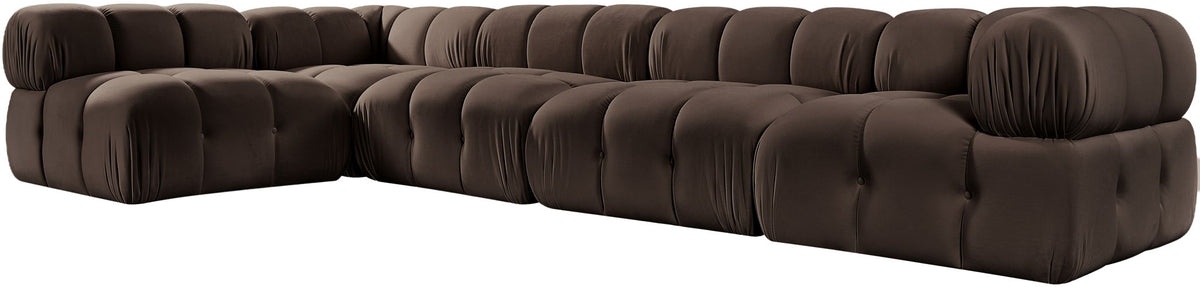 Orin - Velvet 5 Piece Modular Sectional