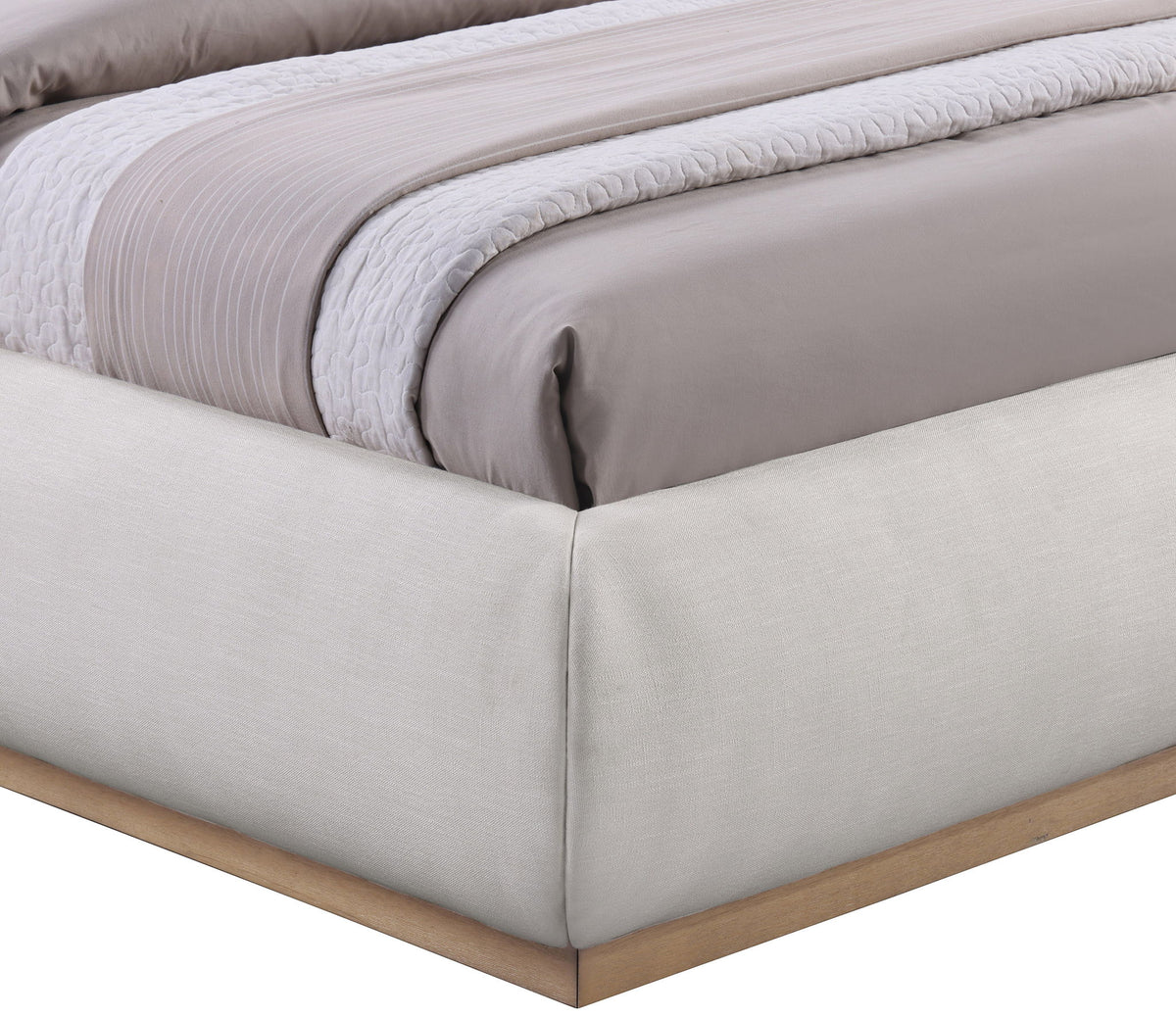 Vaughn - Linen Bed With Natural Base