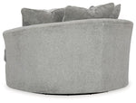 Casselbury - Oversized Swivel Accent Chair - Cement