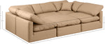 Indulge - Faux Leather 6 Piece Modular Sectional - Tan