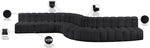 Arc - Faux Leather 8 Piece Curved Modular Sofa