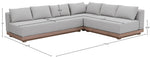 Solace - Olefin Performance Fabric 3 Piece Outdoor Patio Modular Sectional (Sofa, Loveseat & Corner Chair)