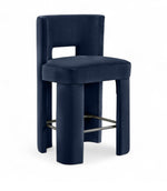Zuno - Velvet Performance Fabric Upholstered Counter Stool (Set of 2)