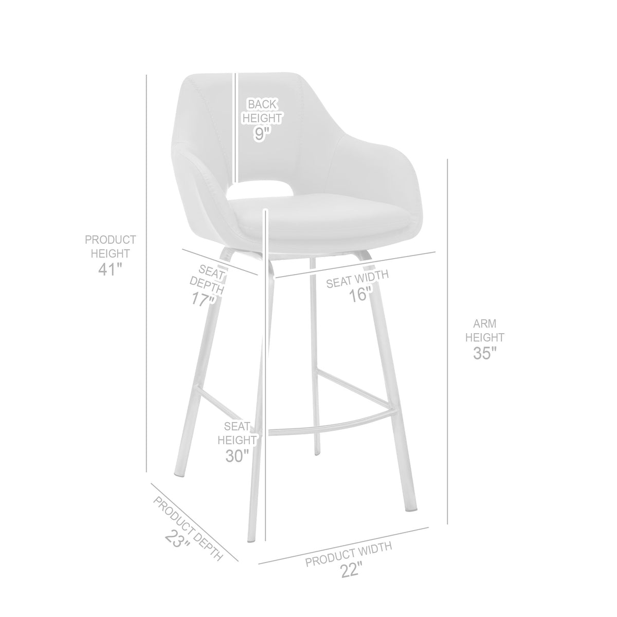 Aura - Swivel Bar Stool