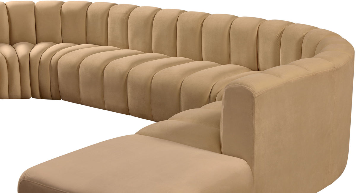 Arc - Velvet 6 Piece Corner Modular Sofa