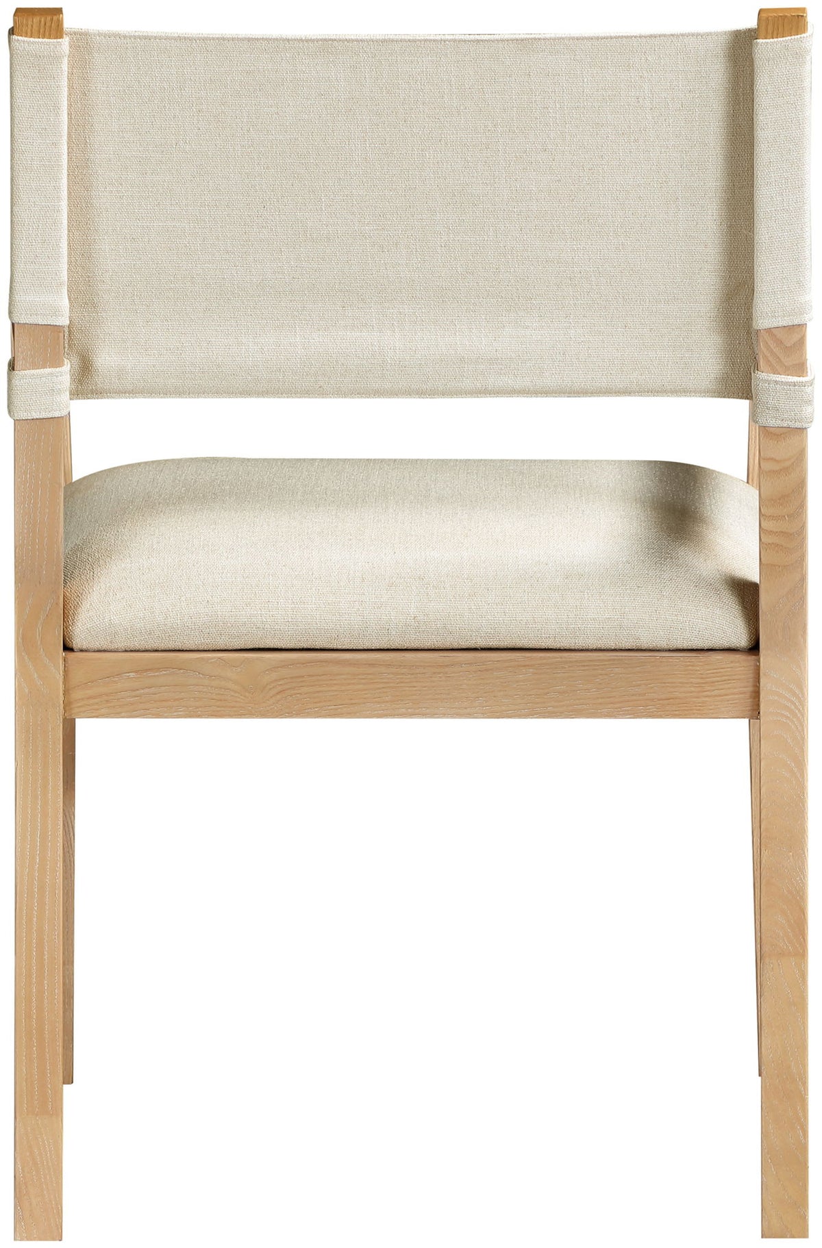 Avon - Linen Textured Performance Fabric Upholstered Dining Arm Chair