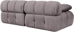 Orin - Velvet Performance Fabric Upholstered 2 Piece Modular Sofa