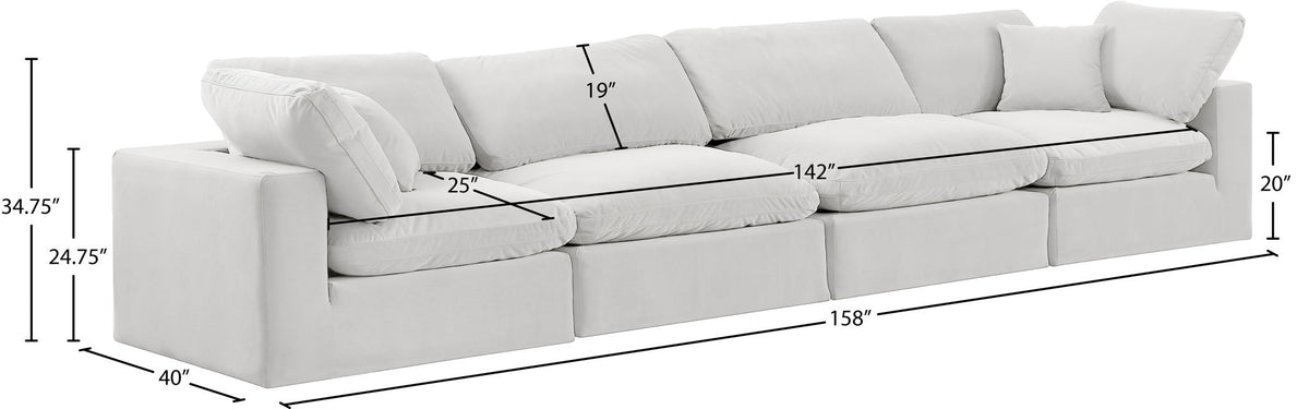 Comfy - Velvet Modular Sofa 4 Seats