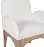 Waldorf - Chenille Dining Arm Chair With Natural Legs