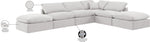 Indulge - Velvet 6 Piece Modular Armless Sectional