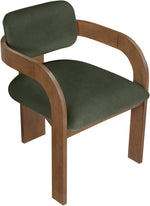 Cedra - Velvet Performance Fabric Upholstered Dining Chair (Set of 2) - Brown Frame