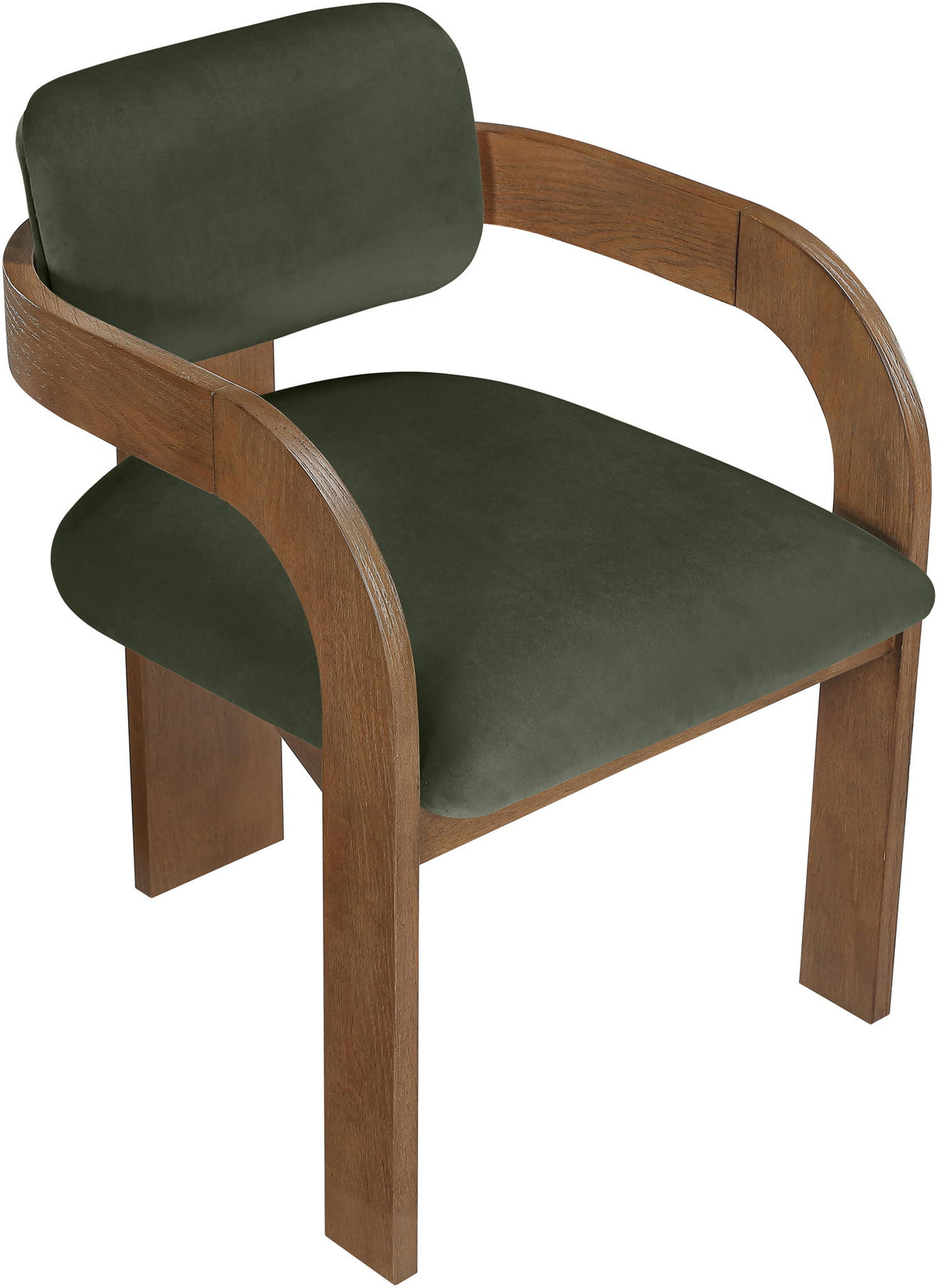 Cedra - Velvet Performance Fabric Upholstered Dining Chair (Set of 2) - Brown Frame