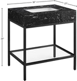 Marmo - Engineered Marble Bathroom Vanity With Black Base