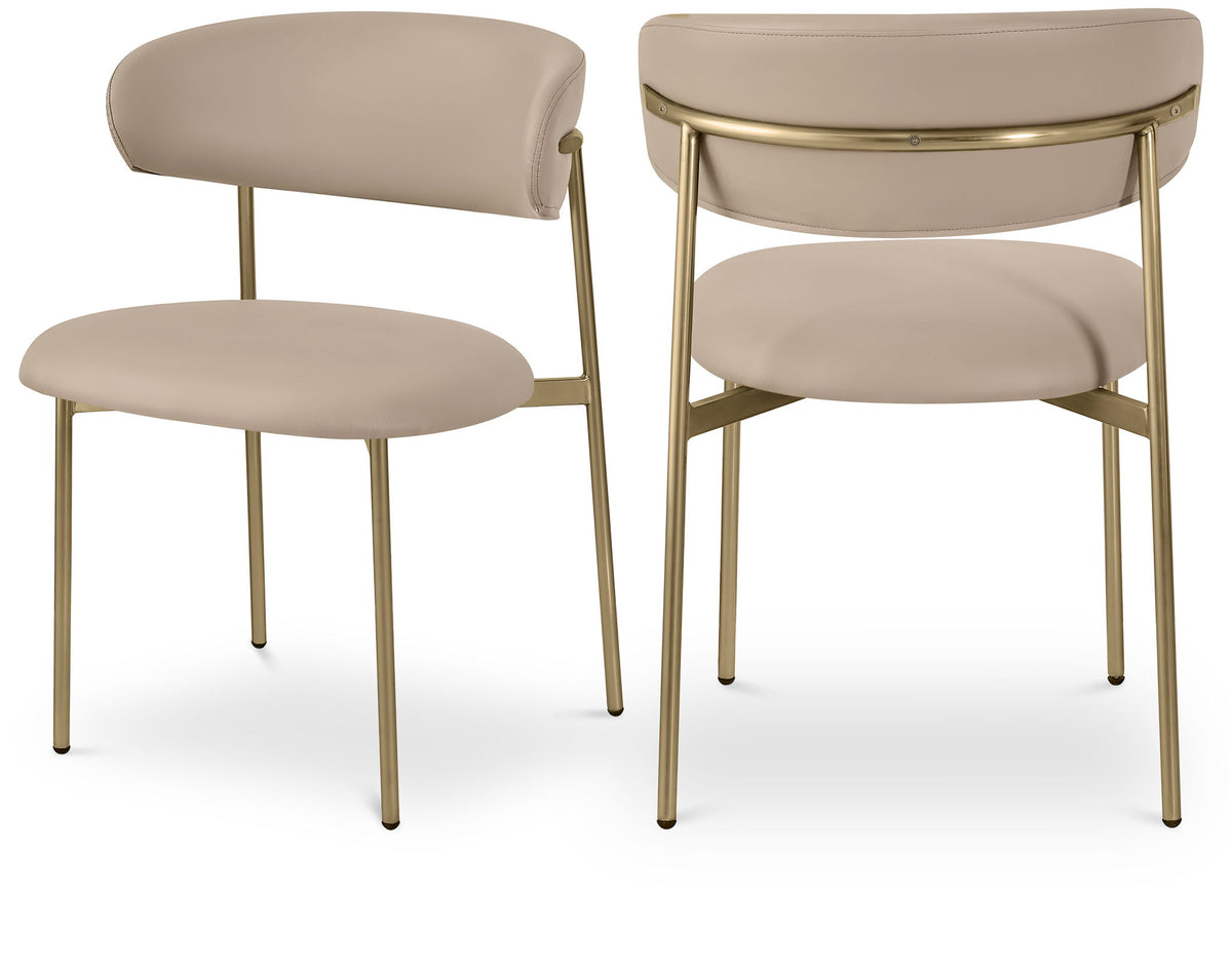 Lupita - Dining Chair With Brushed Gold Legs (Set of 2)